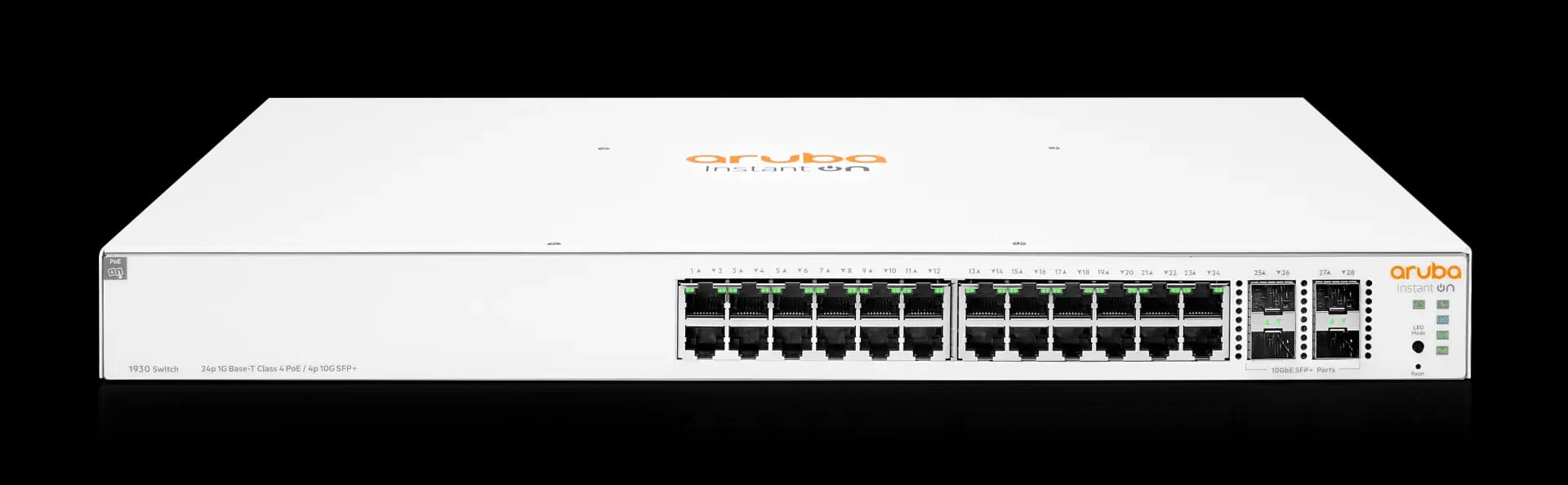 Aruba Aruba Instant On 1930 24G PoE 4SFP+ - 24-Port Gigabit PoE Smart Switch, 195W, 4x 10G SFP+