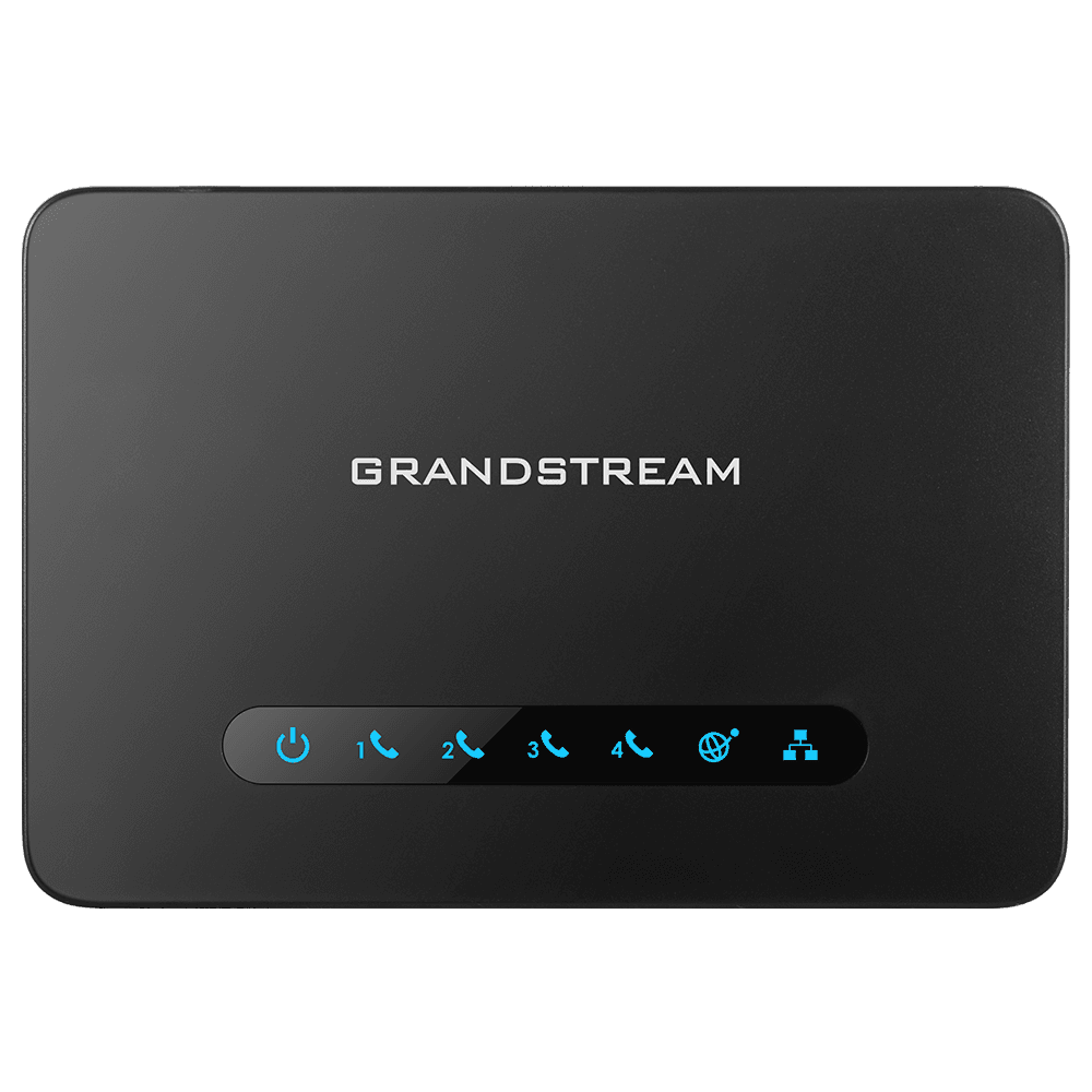 Grandstream Grandstream HT814 - 4-port FXS ATA with Gigabit NAT router for connecting analog phones to VoIP.